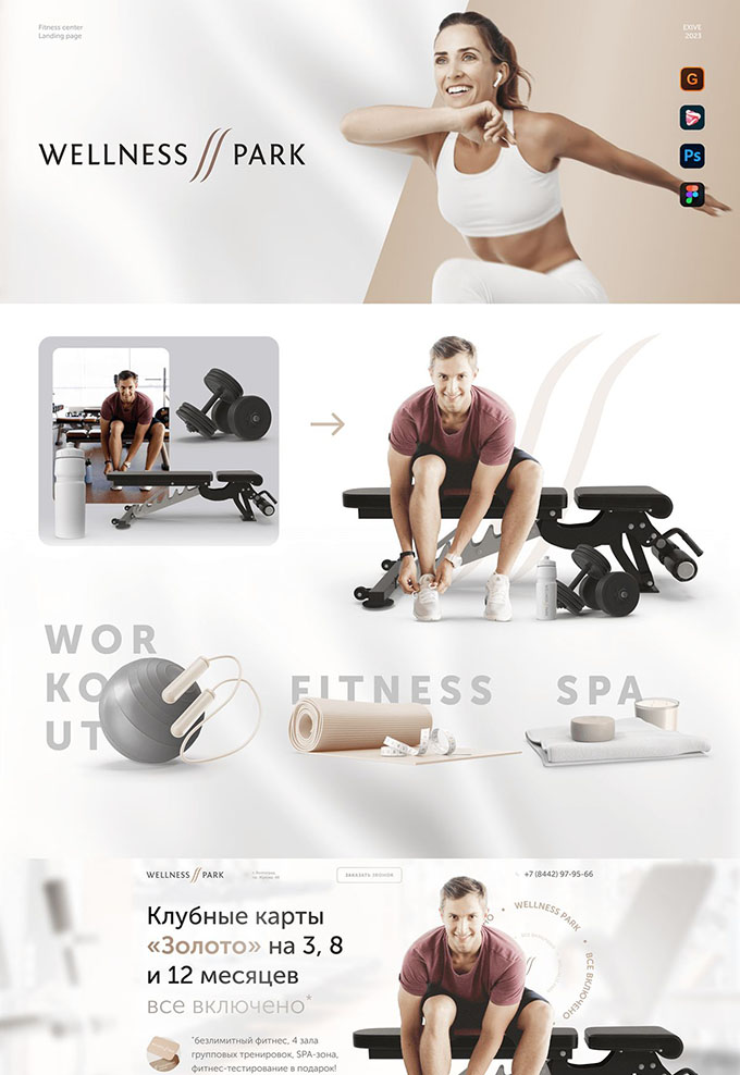 IronPeak Gym landing page visual