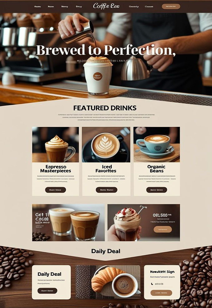 Brew Road landing page visual